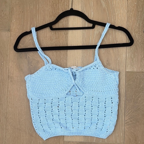 Zara blue crochet top - Picture 1 of 3